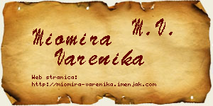 Miomira Varenika vizit kartica